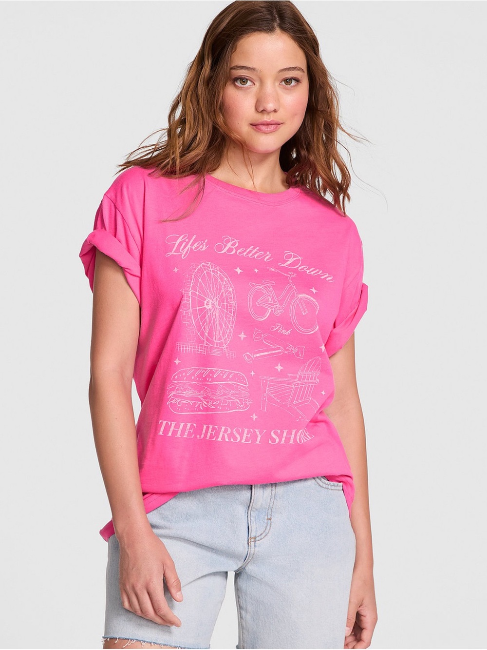 PINK/VICTORIA’S SECRET Short Sleeve Campus Crew Tshirt